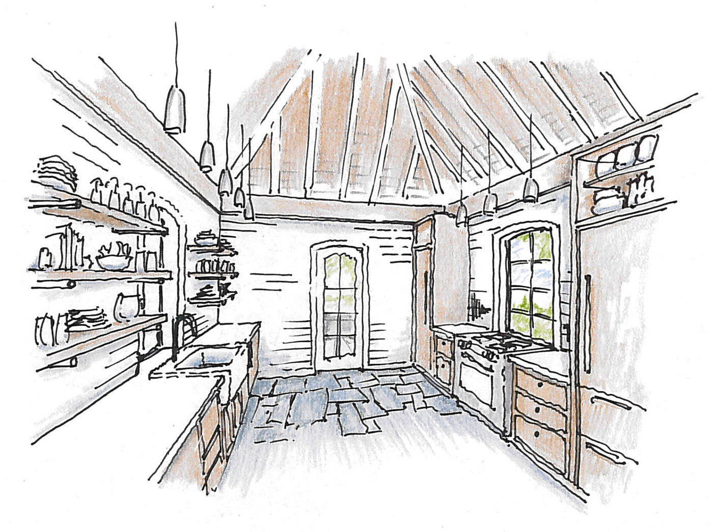 Pool Houses and Pavilions Sketch