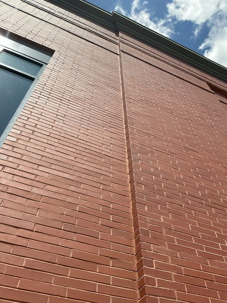 Brick facade detail at Albemarle Courts.