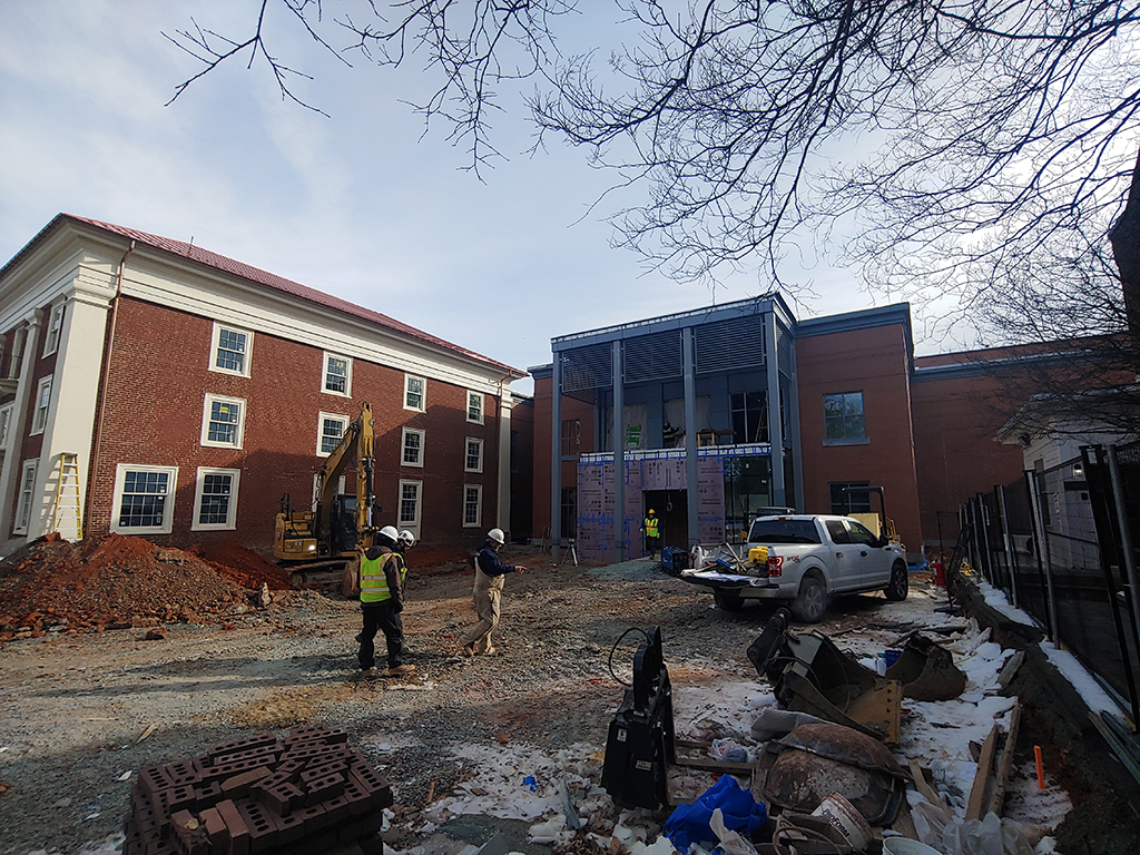 Entry plaza for Albemarle County Courts.