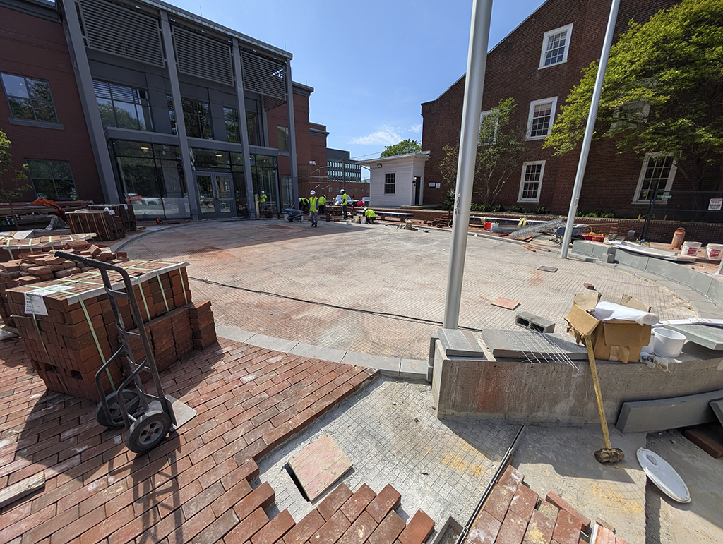 Entry plaza for Albemarle County Courts.