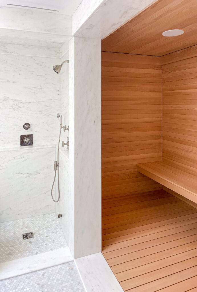 Steam shower and sauna