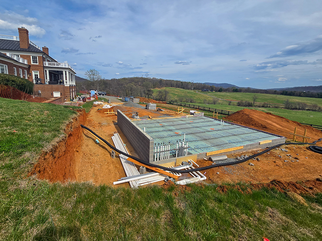 New pool and poolhouse progress
