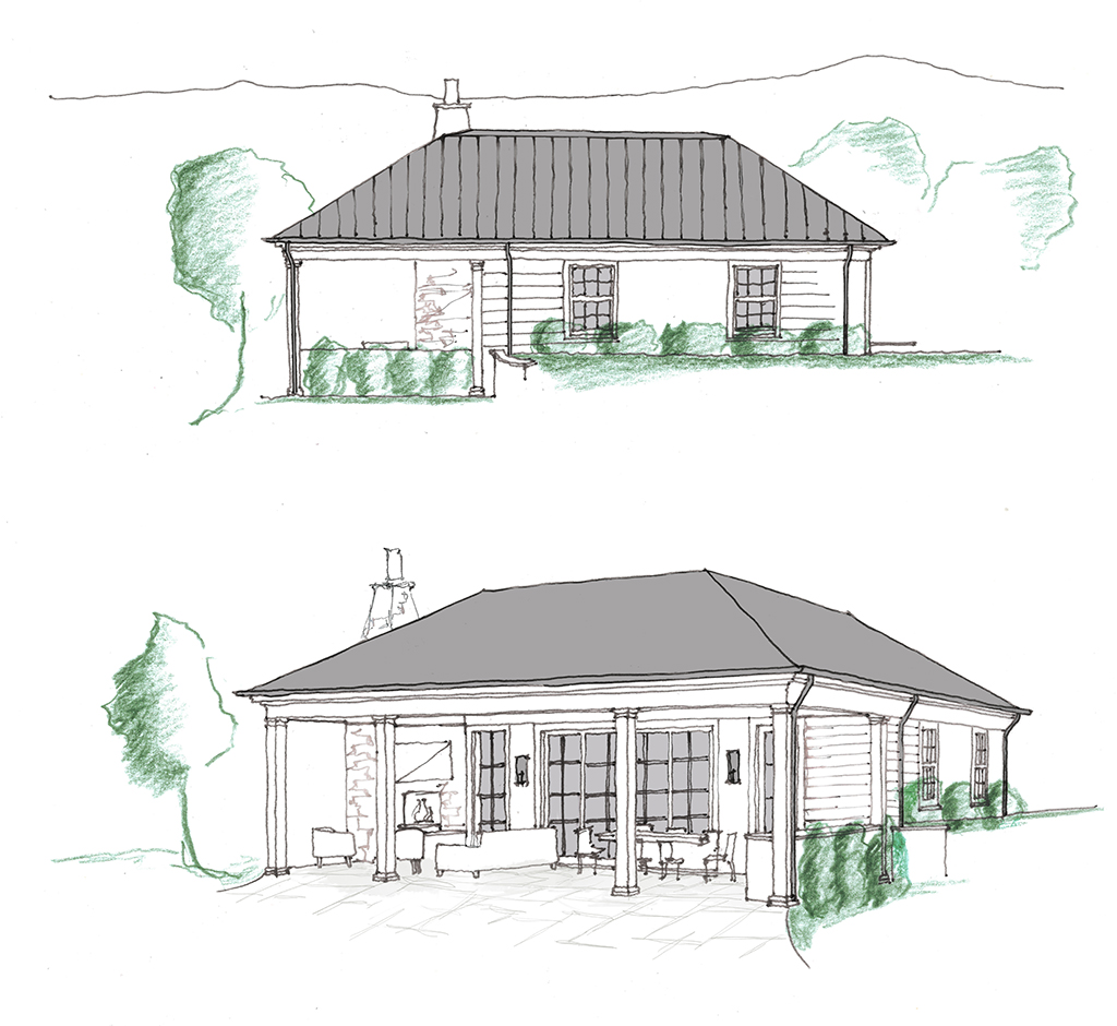 Studies for new poolhouse exterior