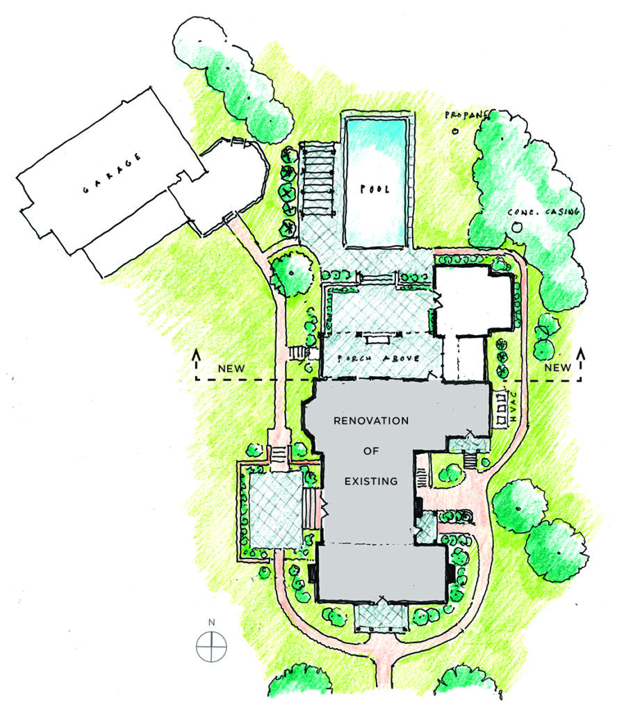 Addition/renovation site plan study