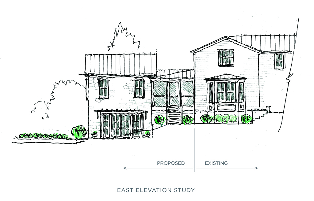 East Elevation study for an addition